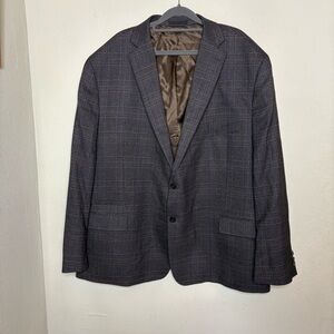 Michael Kors Men's Gray Plaid Blazer Size 56R